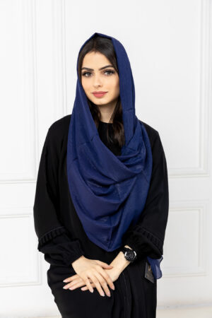 0B8A019611 8-10008 طرحة شيهانه باللون الكحلي بلمعة