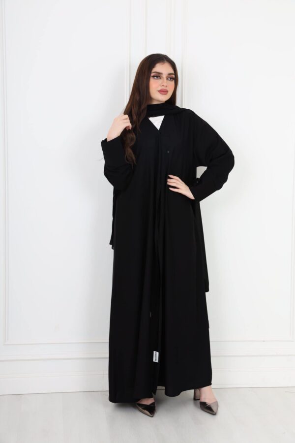 1-10045 عباية شيهانه باكمام مزينة بازرار