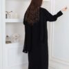 1-10045 عباية شيهانه باكمام مزينة بازرار
