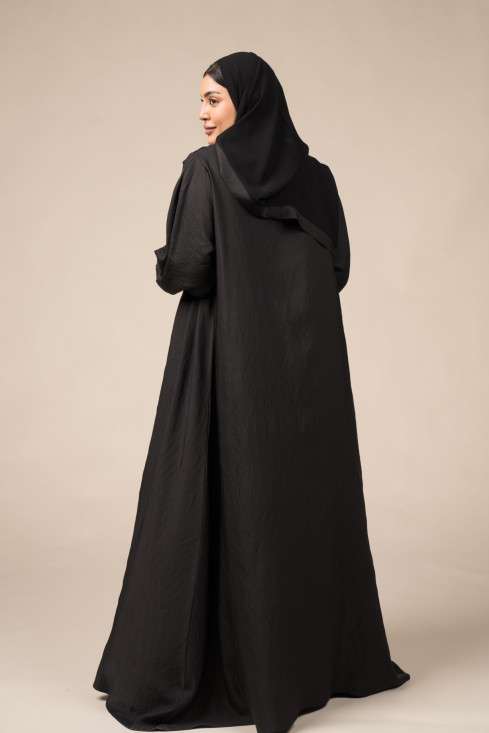 1-10042 عباية شيهانه كسرات على الكم و الاكمام