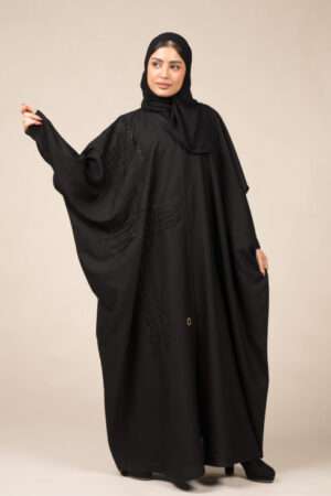 2-10058عباية شيهانه شك و تطريز اسود