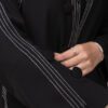 4-10027 عباية شيهانه جاكيت كريب بتحديد ابيض