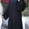 2-1239 عبايه شيهانه مطرزة مع جاكيت شيفون