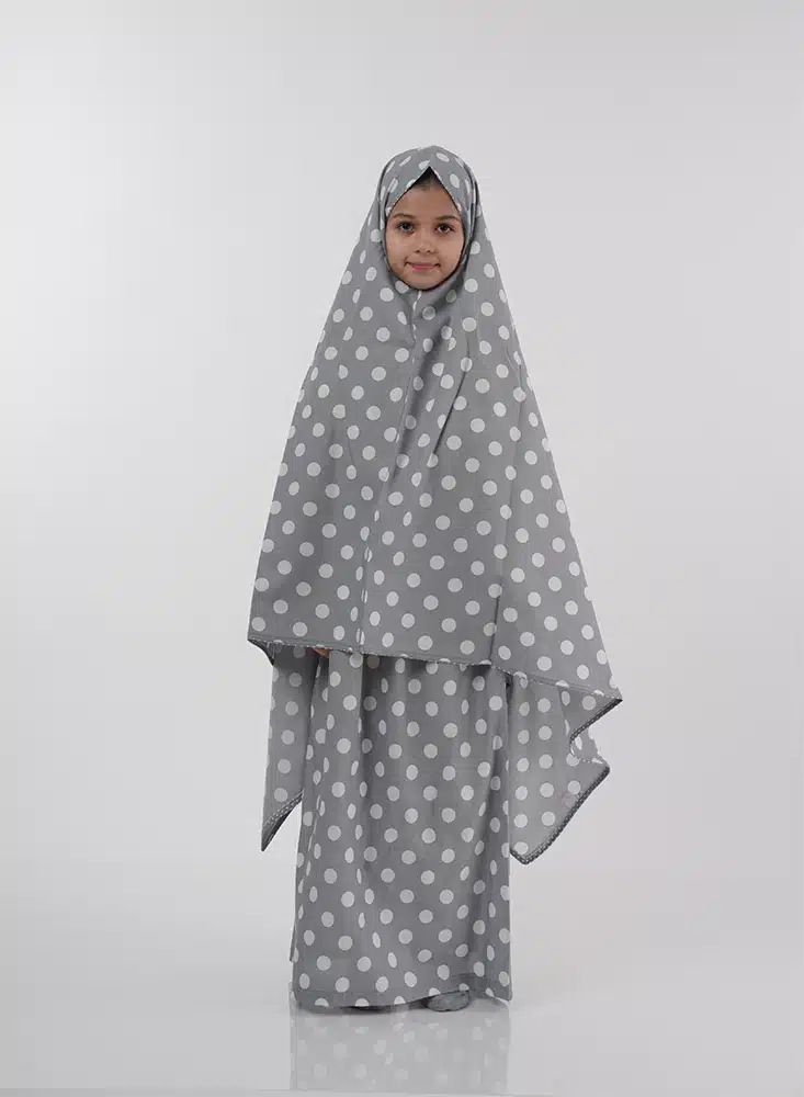 12-10170شرشف صلاة رمادي صغير بناتي