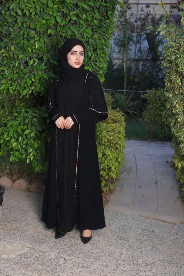 3-1230 عباية مبطن كسرات مع كريستال