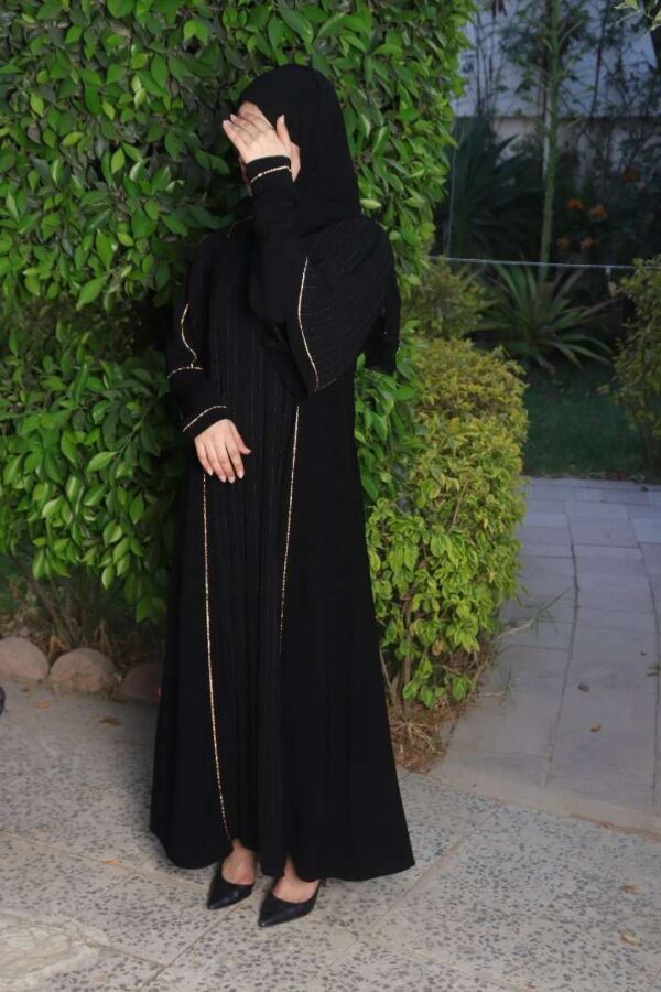 3-1230 عباية مبطن كسرات مع كريستال