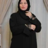 4-10302 عباية سيهانه مشجر كم مفتوح لولو