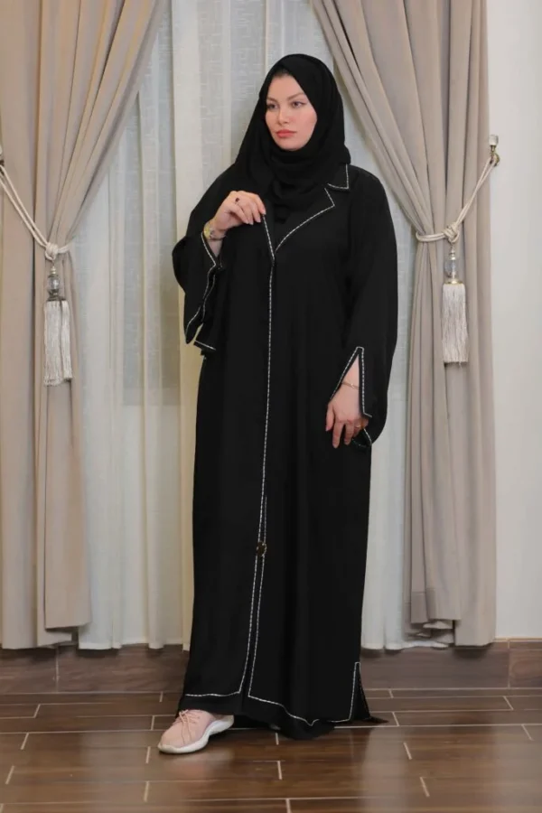 080A7812-683x1024 4-10305 عباية ملكي قالب تحديد مكينة امام وجنب حراير
