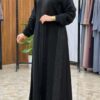 4-10242 عباية شيهانة عملية تطريز اسود
