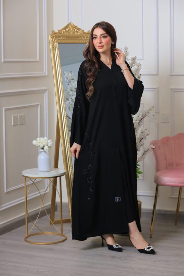 4S7A0307 1-10318 عبايه شيهانه تطريز اسود فخامه