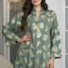 G-0205-3-1024x1536 9-10286 جلابيه اخضر بترتر كامل على شكل ورق شجر