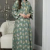 G-0205-5-1024x1536 9-10286 جلابيه اخضر بترتر كامل على شكل ورق شجر