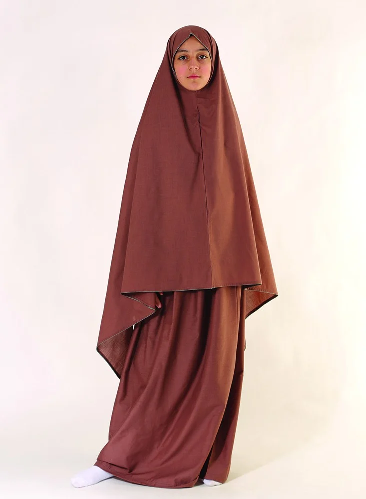 10-10335 شرشف صلاة سادة مع كلف بناتي - لحمي L