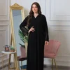 2-10297 عبايه شيهانه تطريز كم اسود