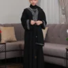5-10359 عباية قماش ملكي كلفة ملون امام