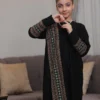 5-10364 عباية قماش ملكي كلفة ملون لف