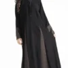 5-10387 عبايه كلــوش بتدخيل نقـــش على جوانب العبايه